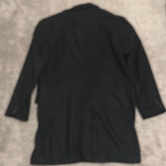 NWOT Old Navy Mens Single Breasted Wool Blend Trench Coat Black Size L - Picture 2 of 6